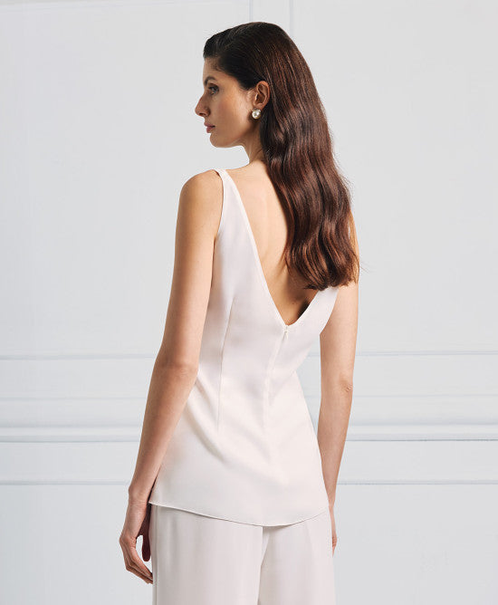 Top habillé "Flame" Blanc