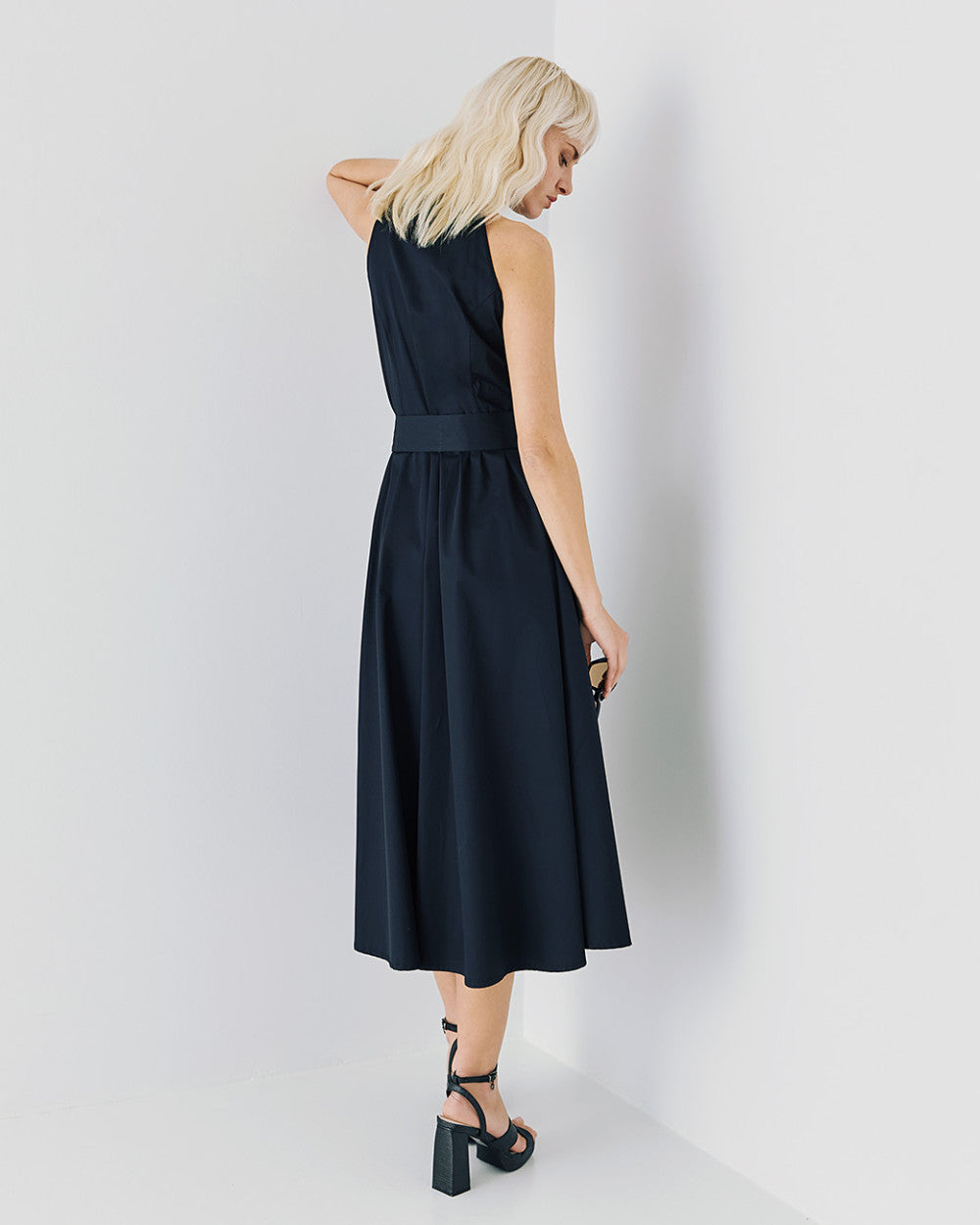 Robe-Chemise Évasée à Ceinture Amovible
