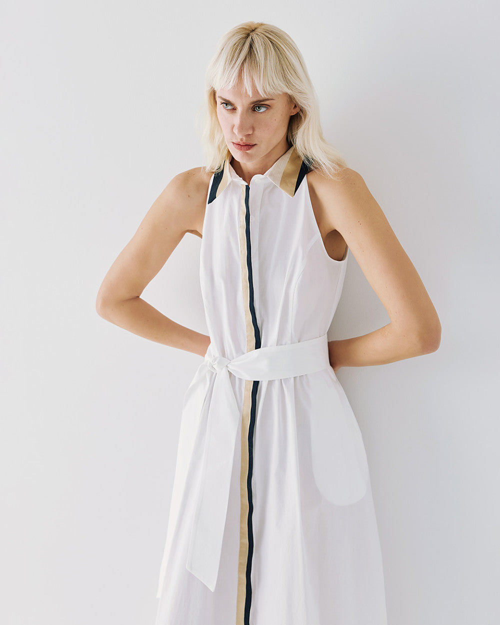 Robe-Chemise Évasée à Ceinture Amovible