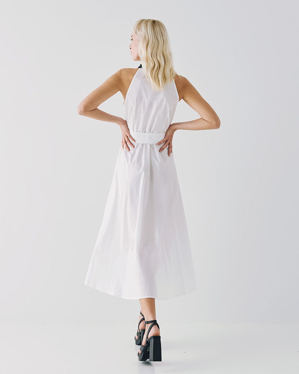 Robe-Chemise Évasée à Ceinture Amovible