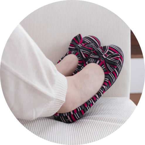Chaussons ballerines en velours bio