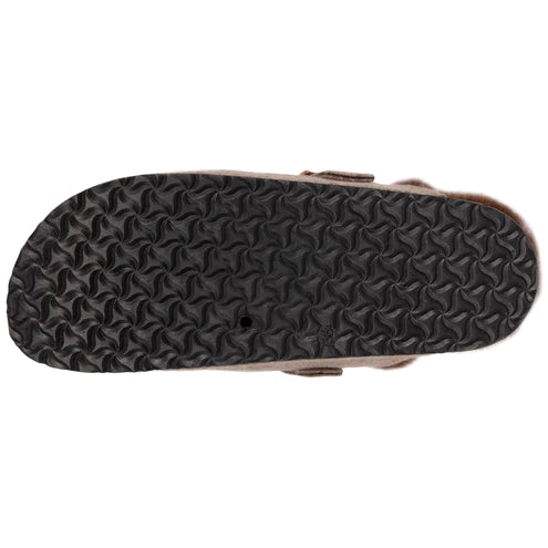 Chaussons Mules en feutrine taupe chiné