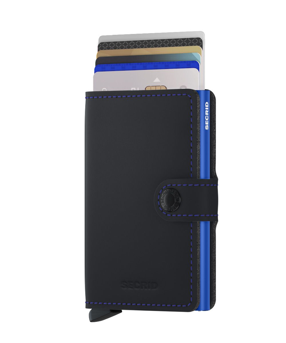 Secrid miniwallet "Matte Black&Blue"