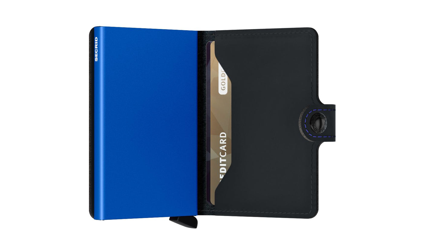 Secrid miniwallet "Matte Black&Blue"