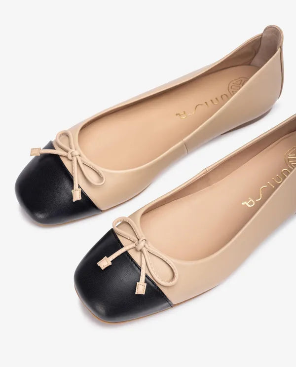 UNISA Black patent ballerina