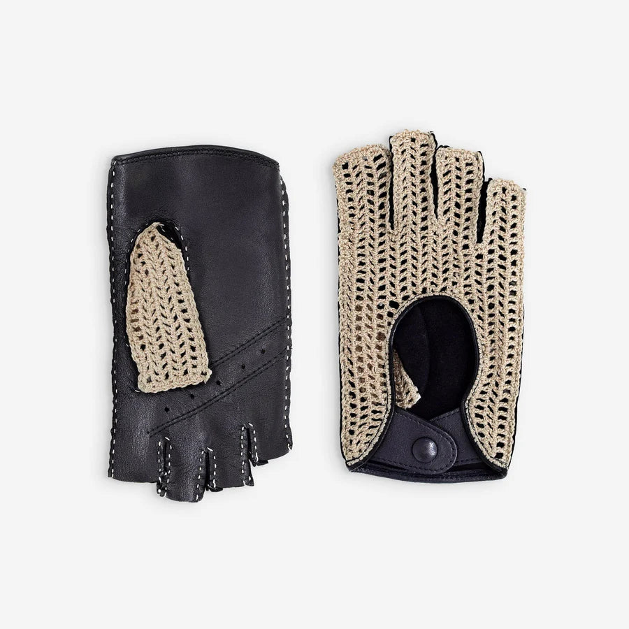 Gants de conduite mitaines cuir agneau